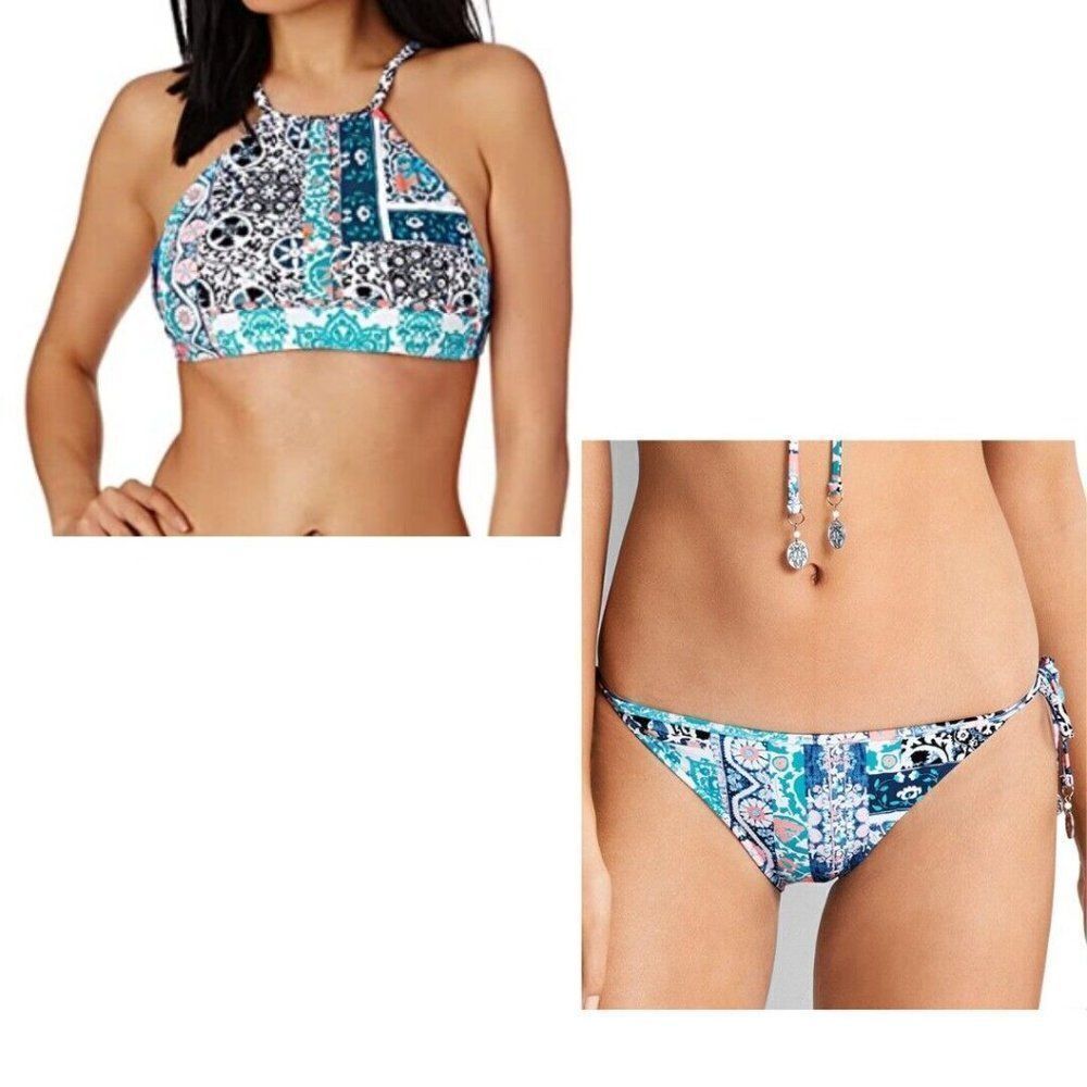 Seafolly Reversible High Neck Tank & Hipster Tie Side Bahama Bikini Top & Bottom
